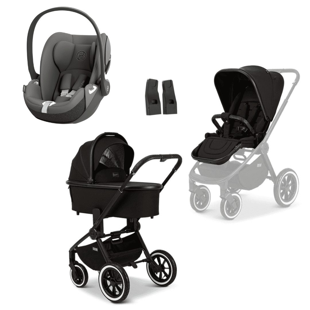 Moon RESEA+ Kombikinderwagen 3in1 Set inkl. Cloud T –  Black Mirage Grey | dark grey – Moon RESEA+ Kombikinderwagen 3in1 Set inkl. Cloud T  Black Mirage Grey | dark grey bei babybrands.de kaufen ✓ sicher, einfach & bequem online bestellen ✓